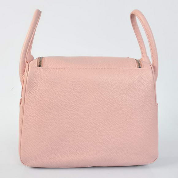 Hermes Lindy 30CM Havanne Handbags 1057 Pink Leather Silver Hardware Hermes Lindy 30CM Havanne Handbags 1057 Pink Leather Silver Hardware