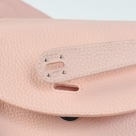 Hermes Lindy 30CM Havanne Handbags 1057 Pink Leather Silver Hardware Hermes Lindy 30CM Havanne Handbags 1057 Pink Leather Silver Hardware