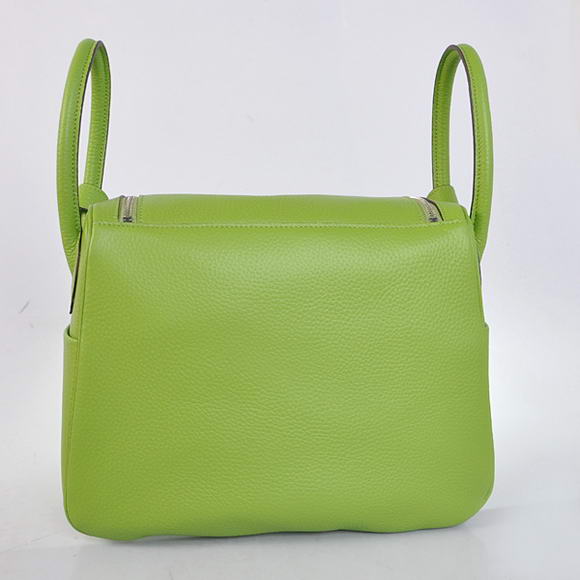 Hermes Lindy 30CM Havanne Handbags 1057 Light Green Leather Silver Hardware Hermes Lindy 30CM Havanne Handbags 1057 Light Green Leather Silver Hardware