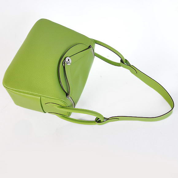 Hermes Lindy 30CM Havanne Handbags 1057 Light Green Leather Silver Hardware Hermes Lindy 30CM Havanne Handbags 1057 Light Green Leather Silver Hardware