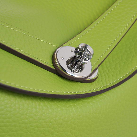 Hermes Lindy 30CM Havanne Handbags 1057 Light Green Leather Silver Hardware Hermes Lindy 30CM Havanne Handbags 1057 Light Green Leather Silver Hardware