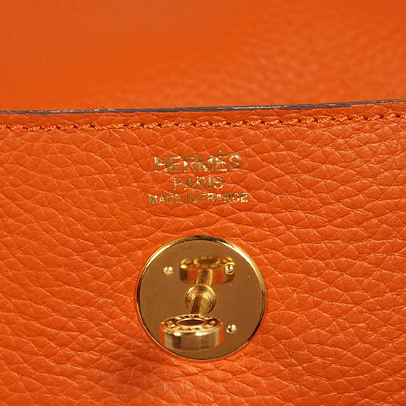 Hermes Lindy 30CM Havanne Handbags 1057 Orange Leather Golden Hardware Hermes Lindy 30CM Havanne Handbags 1057 Orange Leather Golden Hardware