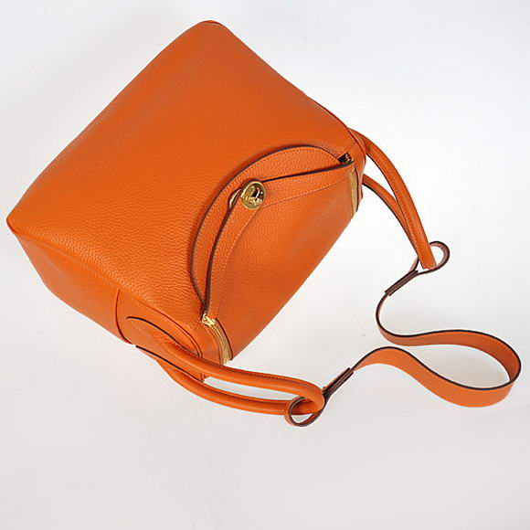 Hermes Lindy 30CM Havanne Handbags 1057 Orange Leather Golden Hardware Hermes Lindy 30CM Havanne Handbags 1057 Orange Leather Golden Hardware