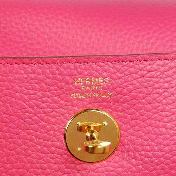 Hermes Lindy 30CM Havanne Handbags 1057 Peach Leather Golden Hardware Hermes Lindy 30CM Havanne Handbags 1057 Peach Leather Golden Hardware