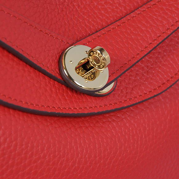 Hermes Lindy 30CM Havanne Handbags 1057 Red Leather Golden Hardware Hermes Lindy 30CM Havanne Handbags 1057 Red Leather Golden Hardware