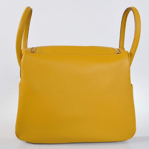 Hermes Lindy 30CM Havanne Handbags 1057 Yellow Leather Golden Hardware Hermes Lindy 30CM Havanne Handbags 1057 Yellow Leather Golden Hardware