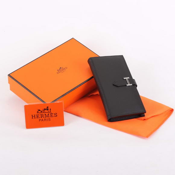Hermes Bearn Japonaise Bi-Fold A208 Black Hermes Bearn Japonaise Bi-Fold A208 Black