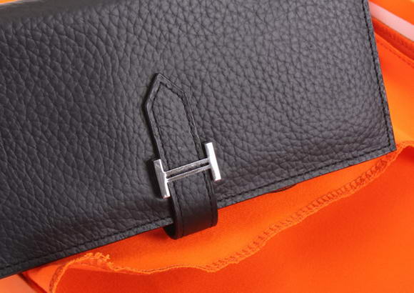 Hermes Bearn Japonaise Bi-Fold A208 Black Hermes Bearn Japonaise Bi-Fold A208 Black