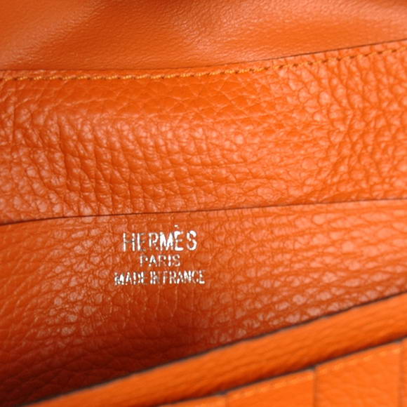 Hermes Bearn Japonaise Smooth Leather Tri-Fold Wallet H308 Orange Hermes Bearn Japonaise Smooth Leather Tri-Fold Wallet H308 Orange