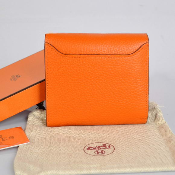 Hermes Constance Wallets Togo Leather A608 Orange Hermes Constance Wallets Togo Leather A608 Orange