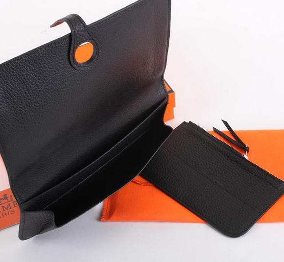 Hermes Dogon Combined Wallets A508 Black Hermes Dogon Combined Wallets A508 Black