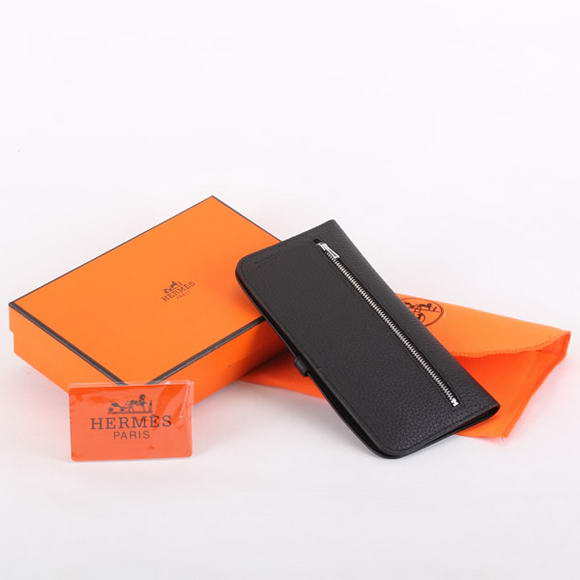 Hermes Dogon Togo Leather Wallet Travel Case A808 Black Hermes Dogon Togo Leather Wallet Travel Case A808 Black