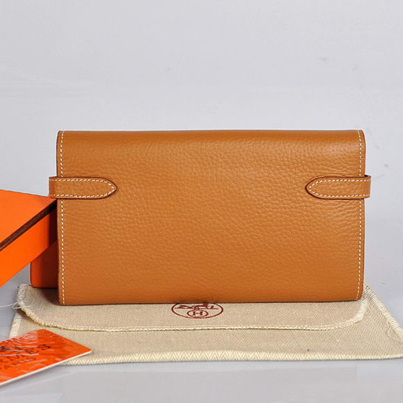 Hermes Kelly Wallet Togo Leather Bi-Fold Purse A708 Camel Hermes Kelly Wallet Togo Leather Bi-Fold Purse A708 Camel