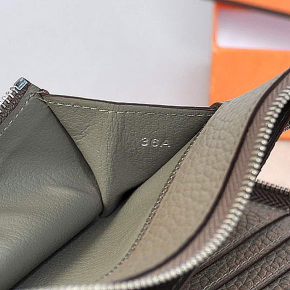 Hermes Zipper Cards Wallet Togo Leather A908 Dark Grey Hermes Zipper Cards Wallet Togo Leather A908 Dark Grey