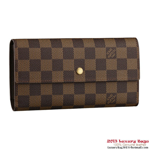 Louis Vuitton N61217 Damier Ebene Canvas International Wallet