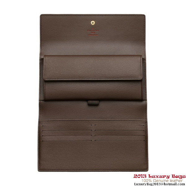 Louis Vuitton N61217 Damier Ebene Canvas International Wallet Louis Vuitton N61217 Damier Ebene Canvas International Wallet