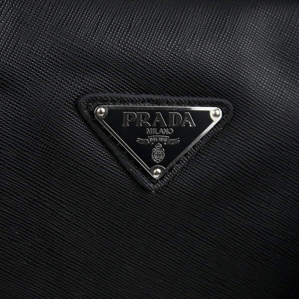 Prada BL0791 Saffiano Calf Leather Top Handle Bag Black Prada BL0791 Saffiano Calf Leather Top Handle Bag Black