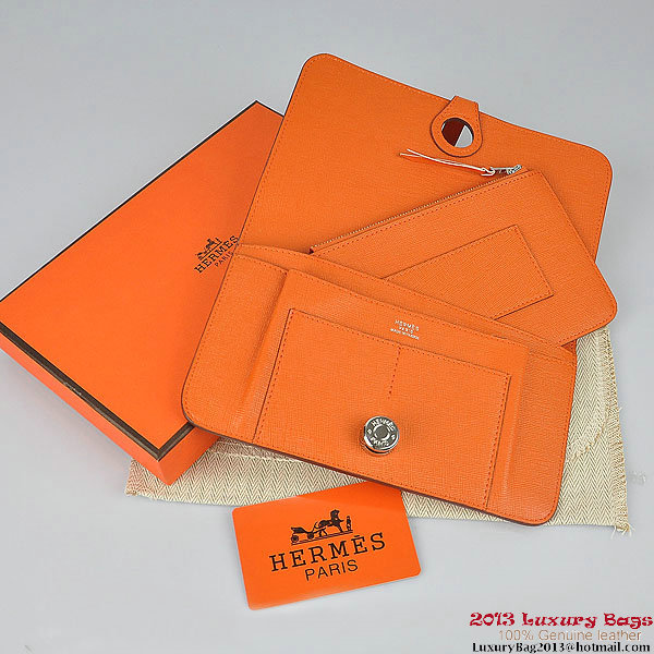Hermes Dogon Wallet Travel Case H001 Orange Hermes Dogon Wallet Travel Case H001 Orange