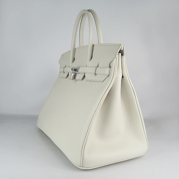 Hermes Birkin 40CM Togo Bag Beige 6099 Silver Hermes Birkin 40CM Togo Bag Beige 6099 Silver