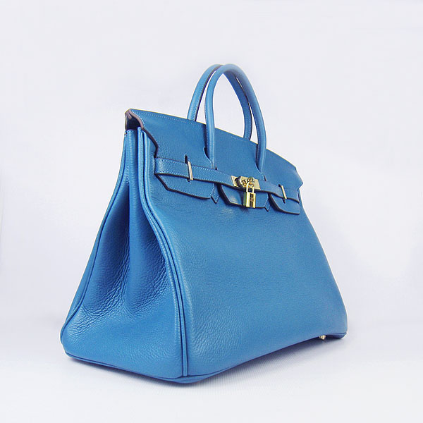 Hermes Birkin 6099 40CM Togo Bag Blue Gold padlock Hermes Birkin 6099 40CM Togo Bag Blue Gold padlock