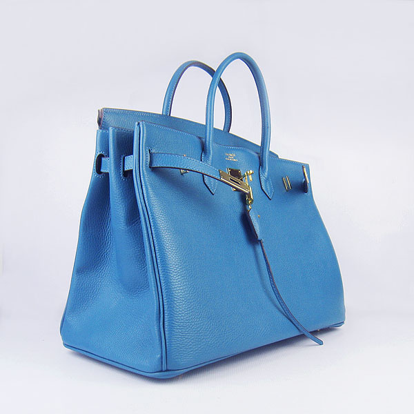 Hermes Birkin 6099 40CM Togo Bag Blue Gold padlock Hermes Birkin 6099 40CM Togo Bag Blue Gold padlock