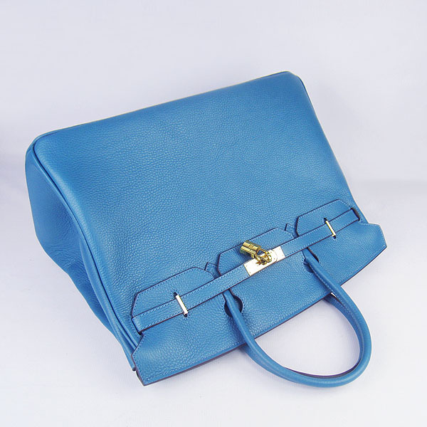 Hermes Birkin 6099 40CM Togo Bag Blue Gold padlock Hermes Birkin 6099 40CM Togo Bag Blue Gold padlock