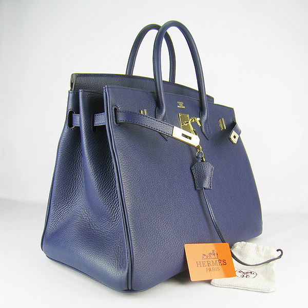 Hermes Birkin 40CM Togo Bag Dark Blue 6099 Gold Hermes Birkin 40CM Togo Bag Dark Blue 6099 Gold