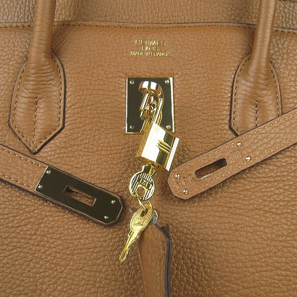 Hermes Birkin 40CM Togo Handbag Light Coffee 6099 Gold Hermes Birkin 40CM Togo Handbag Light Coffee 6099 Gold