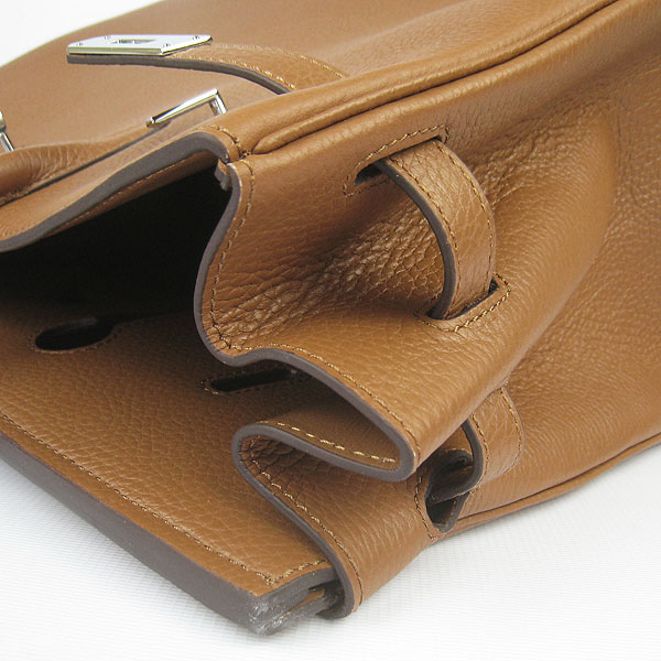 Hermes Birkin 40CM Togo Handbag Light Coffee 6099 Silver Hermes Birkin 40CM Togo Handbag Light Coffee 6099 Silver