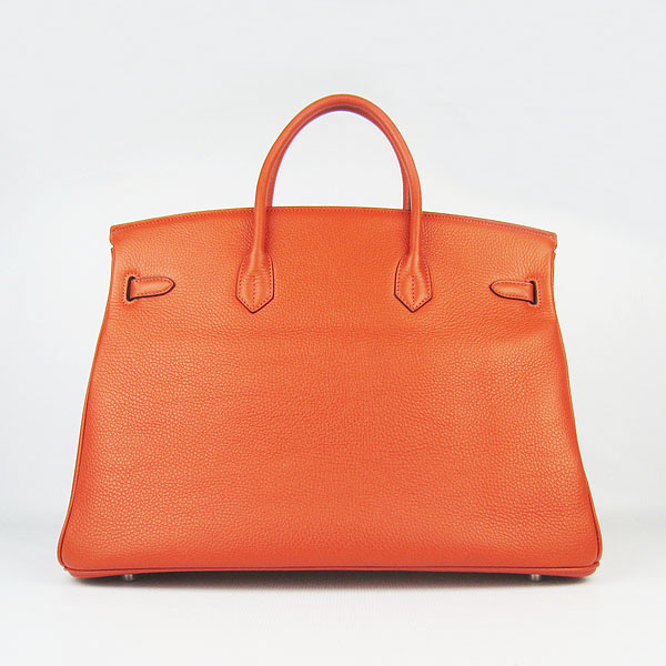 Hermes Birkin 40CM Togo Bag Orange 6099 Silver Hermes Birkin 40CM Togo Bag Orange 6099 Silver