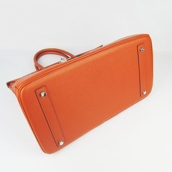 Hermes Birkin 40CM Togo Bag Orange 6099 Silver Hermes Birkin 40CM Togo Bag Orange 6099 Silver