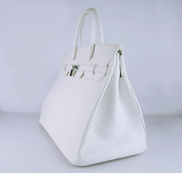 Hermes Birkin 40CM Togo Bag White 6099 Silver Hermes Birkin 40CM Togo Bag White 6099 Silver