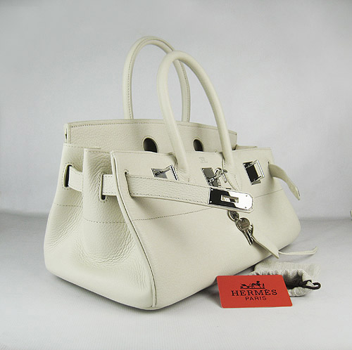 Hermes Birkin 6109 Togo Leather Bag Beige 42cm Silver Hermes Birkin 6109 Togo Leather Bag Beige 42cm Silver