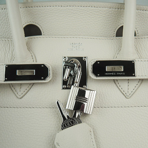 Hermes Birkin 6109 Togo Leather Bag Beige 42cm Silver Hermes Birkin 6109 Togo Leather Bag Beige 42cm Silver
