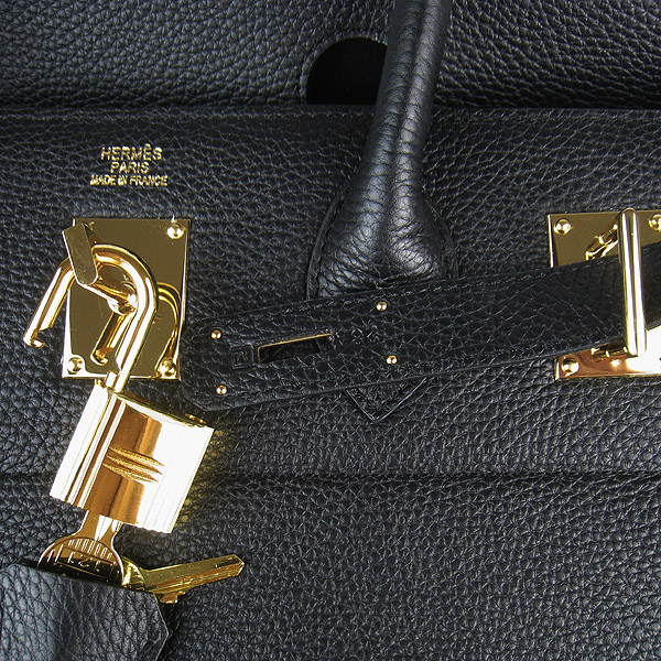 Hermes Birkin 6109 Togo Leather Bag Black 42cm Gold Hermes Birkin 6109 Togo Leather Bag Black 42cm Gold