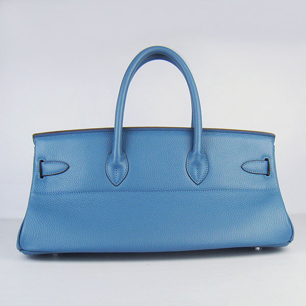 Hermes Birkin 6109 Togo Leather Bag Blue 42cm Silver Hermes Birkin 6109 Togo Leather Bag Blue 42cm Silver