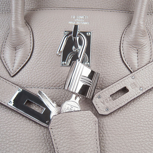 Hermes Birkin 6109 Togo Leather Bag Grey 42cm Silver Hermes Birkin 6109 Togo Leather Bag Grey 42cm Silver