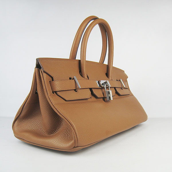 Hermes Birkin 6109 Togo Leather Bag Brown 42cm Silver Hermes Birkin 6109 Togo Leather Bag Brown 42cm Silver