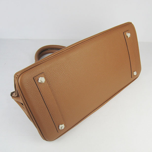 Hermes Birkin 6109 Togo Leather Bag Brown 42cm Silver Hermes Birkin 6109 Togo Leather Bag Brown 42cm Silver