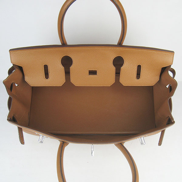 Hermes Birkin 6109 Togo Leather Bag Brown 42cm Silver Hermes Birkin 6109 Togo Leather Bag Brown 42cm Silver