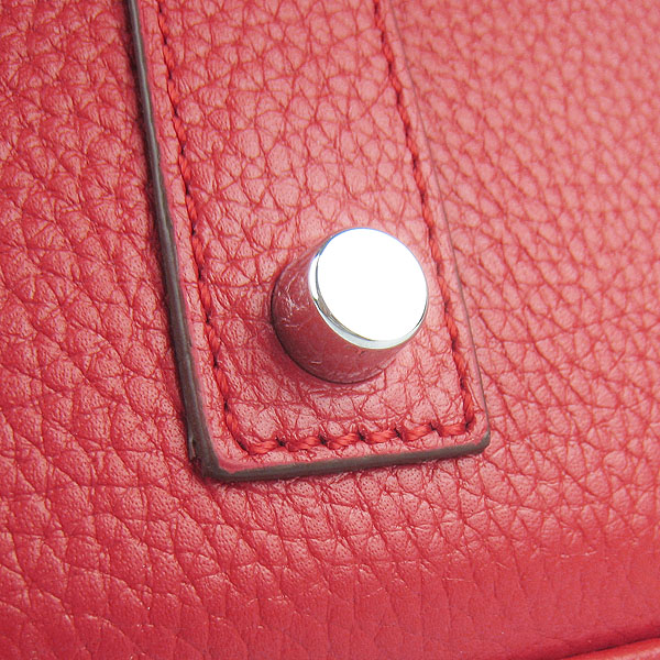 Hermes Birkin 6109 Togo Leather Bag Red 42CM Silver Hermes Birkin 6109 Togo Leather Bag Red 42CM Silver