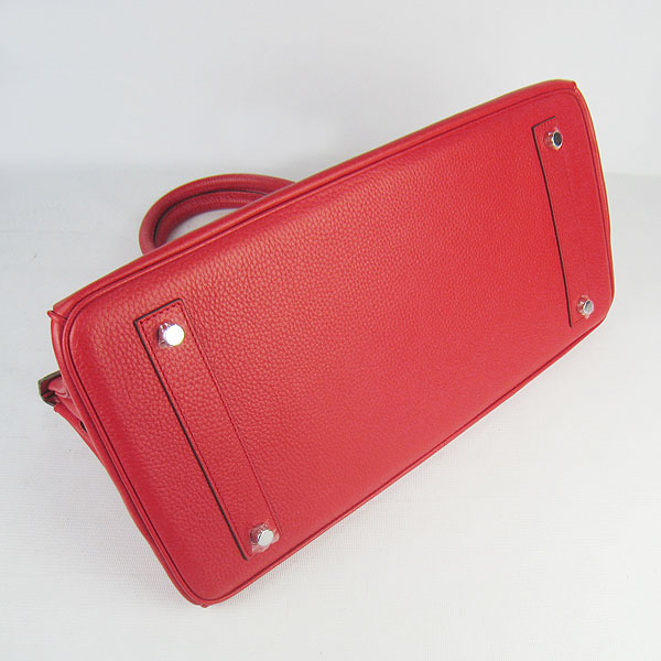 Hermes Birkin 6109 Togo Leather Bag Red 42CM Silver Hermes Birkin 6109 Togo Leather Bag Red 42CM Silver
