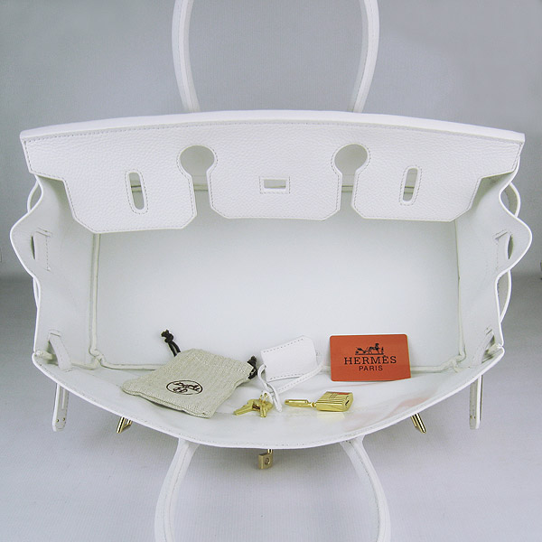 Hermes Birkin 6109 Togo Leather Bag White 42cm Gold Hermes Birkin 6109 Togo Leather Bag White 42cm Gold