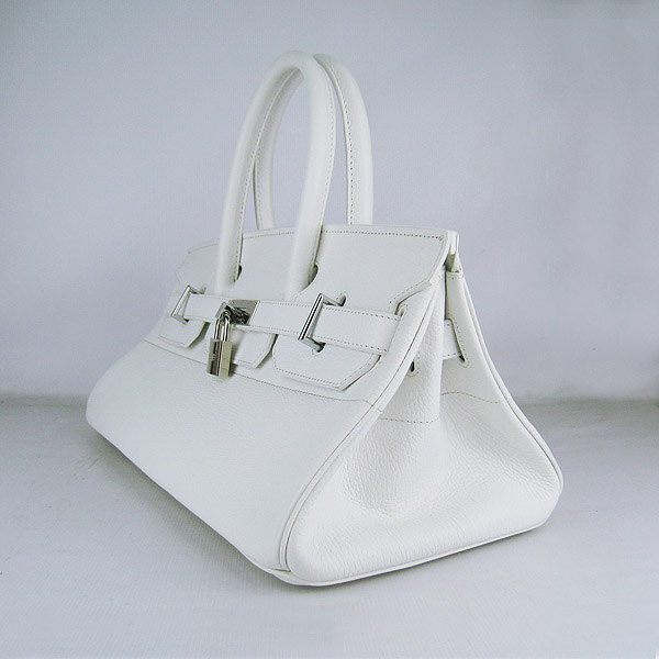Hermes Birkin 6109 Togo Leather Bag White 42cm Silver Hermes Birkin 6109 Togo Leather Bag White 42cm Silver