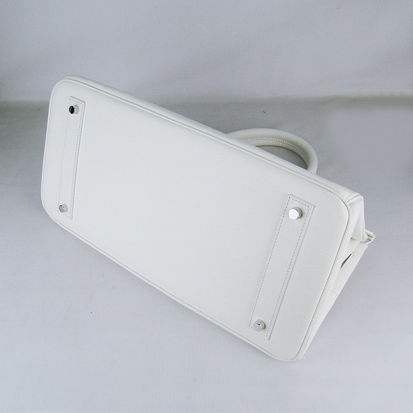 Hermes Birkin 6109 Togo Leather Bag White 42cm Silver Hermes Birkin 6109 Togo Leather Bag White 42cm Silver