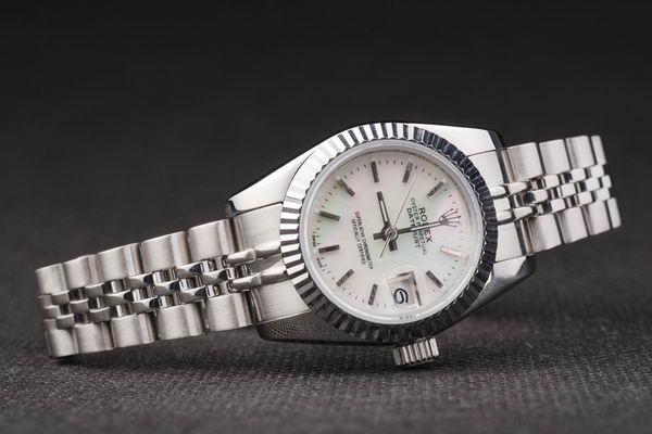 Rolex Datejust Mechanism Silver White Women Watch-RD2456 Rolex Datejust Mechanism Silver White Women Watch-RD2456