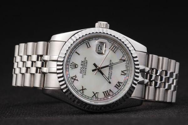 Rolex Datejust Silver Bezel White Surface Watch-RD2395 Rolex Datejust Silver Bezel White Surface Watch-RD2395