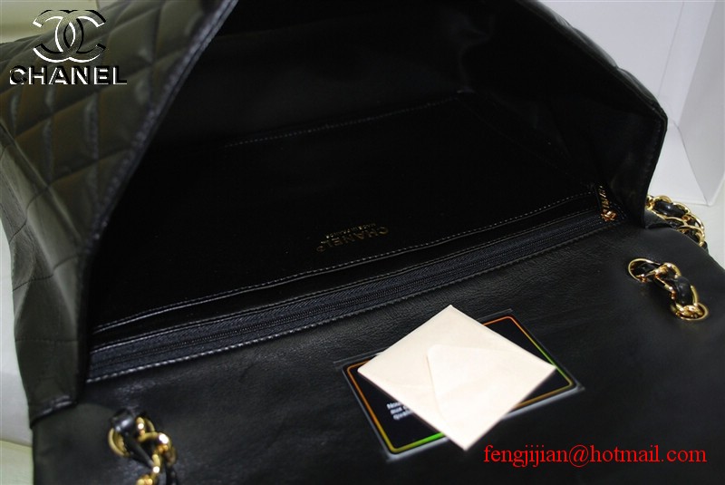 Chanel classic black Flap Bag 36070 gold chain