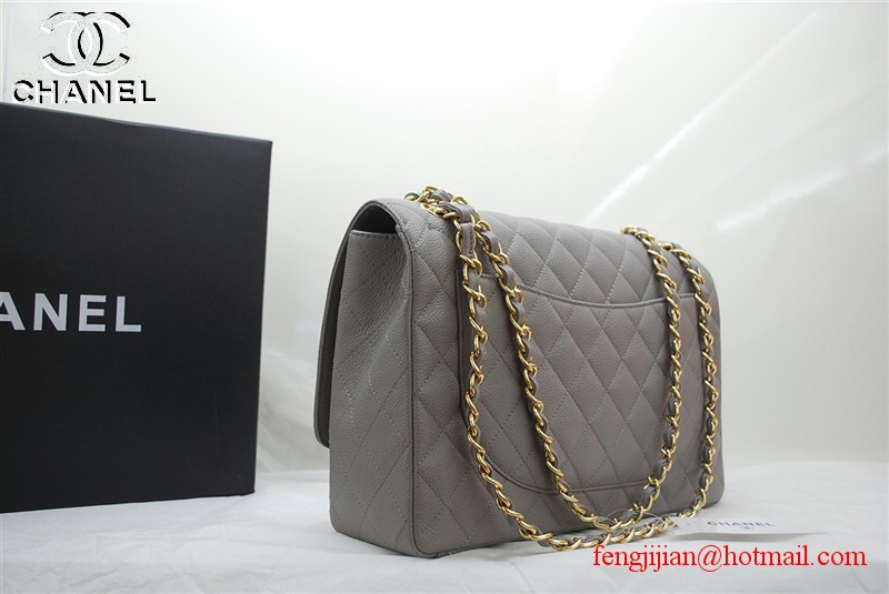 Chanel Early Spring Maxi Flap Bag 36070 Grey Chanel Early Spring Maxi Flap Bag 36070 Grey