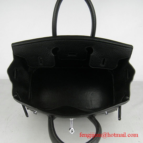 Hermes Birkin 25cm Togo Leather Handbag 6068 Black Silver Palladium hardware Hermes Birkin 25cm Togo Leather Handbag 6068 Black Silver Palladium hardware